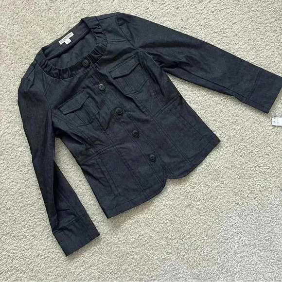 Pendleton Stretch Blazer Jacket Women’s Size Small Black/Charcoal NWT $168 - Picture 4 of 16